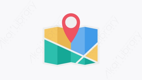 图片素材-018-地图map扁平卡通城市生活元素图标