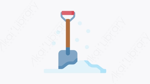 图片素材-018雪铲 shovelMG卡通圣诞城市元素图标