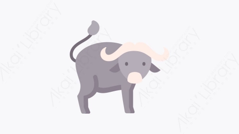 图片素材-019水牛 buffaloMG卡通野生动物元素图标