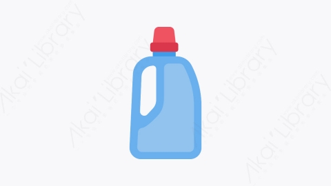 图片素材-019-清洗液cleaning_liquid扁平卡通客房部元素图标