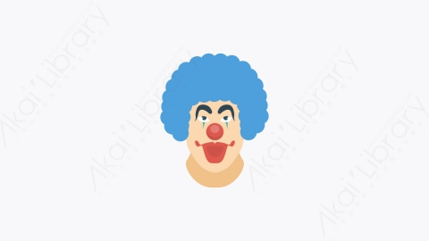 图片素材-0019-小丑clown卡通扁平马戏团元素图标