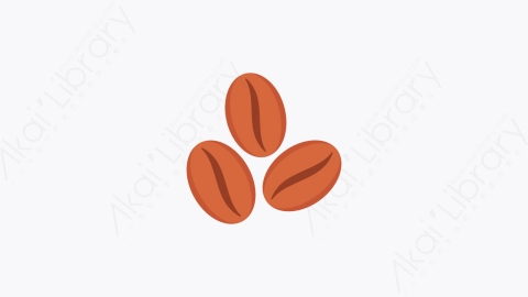 图片素材-0019-咖啡豆coffee_grain卡通扁平食物和饮料的元素图标