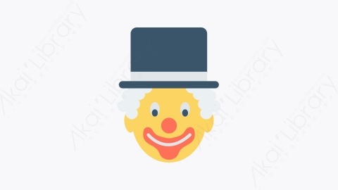 图片素材-020-小丑clown扁平卡通生日聚会元素图标