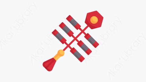 图片素材-020鞭炮 firecrackerMG卡通中国元素图标