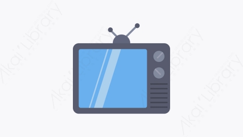 图片素材-020-旧电视old_tv扁平卡通影视电影元素图标