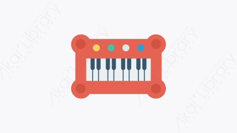 图片素材-020-钢琴piano卡通扁平婴儿儿童玩具元素图标