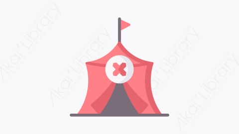 图片素材-021野营帐篷campingtentMG卡通中世纪元素图标