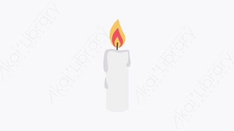 图片素材-021-蜡烛candle扁平卡通美容美发元素图标