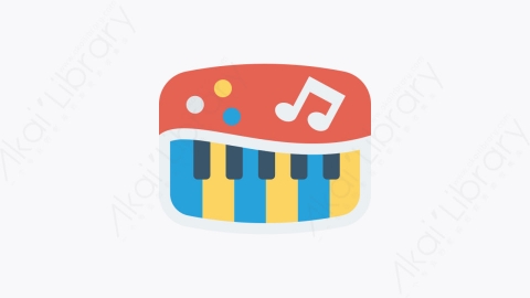 图片素材-021-钢琴piano卡通扁平婴儿儿童玩具元素图标