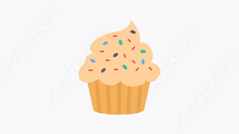 图片素材-022-纸杯蛋糕cupcake扁平卡通派对元素图标