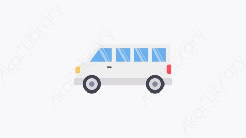 图片素材-022-小型货车minivan扁平卡通城市生活元素图标