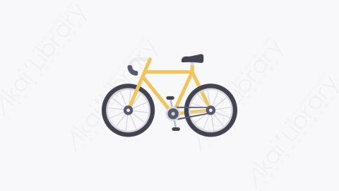 图片素材-023-自行车bicycle扁平卡通城市生活元素图标