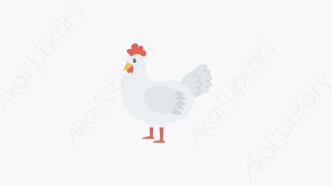 图片素材-023-鸡肉chicken卡通扁平动物元素图标