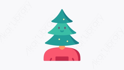 图片素材-023圣诞树 christmas treeMG卡通圣诞头像元素图标