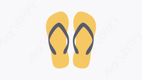 图片素材-023-拖鞋slippers扁平卡通健康元素图标