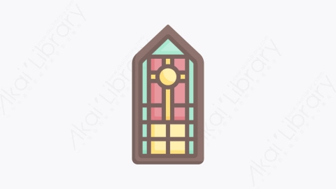 图片素材-023彩色玻璃 stained glassMG卡通美术元素图标
