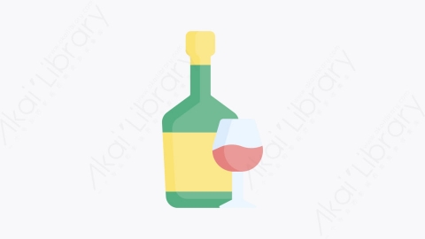 图片素材-023酒瓶 wine bottleMG卡通圣诞节元素图标