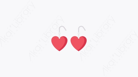 图片素材-024-耳环earrings卡通扁平情侣婚姻婚礼元素图标