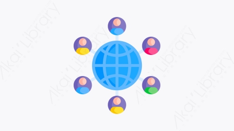 图片素材-024网络 networkMG卡通团队合作精神元素图标