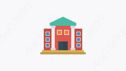 图片素材-024-学校school卡通扁平城市建筑元素图标