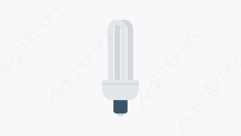 图片素材-025-节能灯led_lamp卡通扁平自然生态元素图标