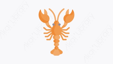 图片素材-025龙虾 lobsterMG卡通海上生活元素图标