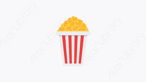 图片素材-025-爆米花popcorn卡通扁平快餐食物餐饮元素图标