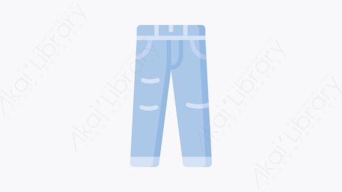 图片素材-025破洞牛仔裤 ripped jeansMG卡通衣服元素图标
