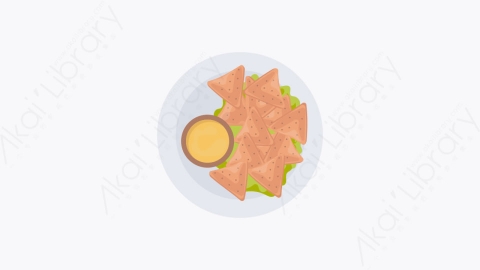 图片素材-026-萨莫萨samosa卡通扁平快餐食物餐饮元素图标