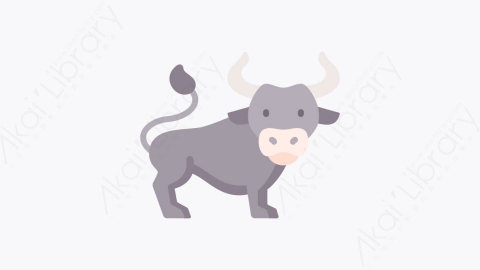 图片素材-027公牛 bullMG卡通野生动物元素图标