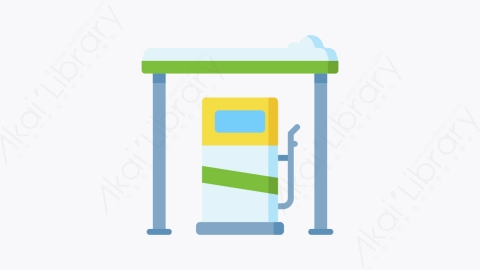 图片素材-027加油站 gas stationMG卡通圣诞城市元素图标