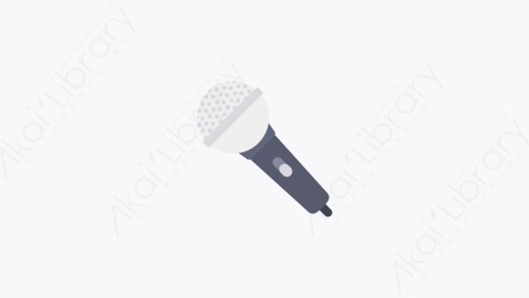 图片素材-027-麦克风microphone卡通扁平业余爱好时间元素图标