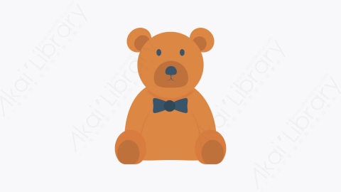图片素材-027-泰迪熊teddy_bear卡通扁平婴儿宝贝教育元素图标