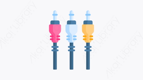 图片素材-028 AV电缆 av cableMG卡通电视元素图标
