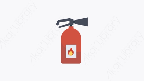 图片素材-028-灭火器extinguisher卡通扁平机场元素图标