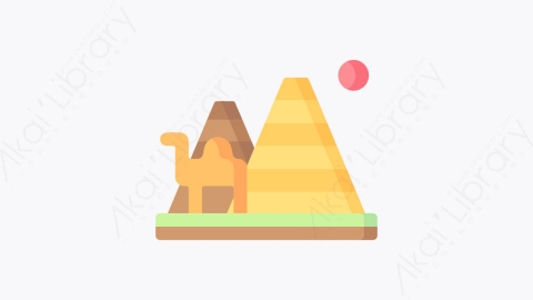 图片素材-028金字塔 pyramidsMG卡通旅行元素图标