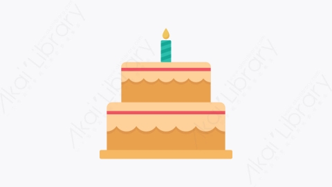 图片素材-029-生日蛋糕birthday_cake扁平卡通派对元素图标