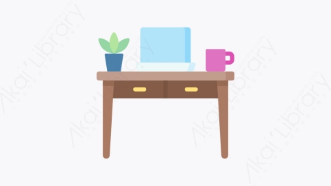 图片素材-029办公桌 deskMG卡通家居用品元素图标