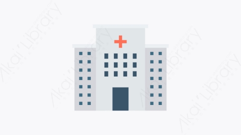 图片素材-029-医院hospital扁平卡通城市生活元素图标