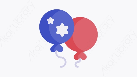 图片素材-030气球 balloonsMG卡通澳大利亚国庆日元素图标