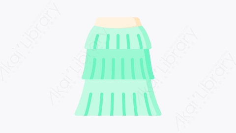 图片素材-030分层裙 tiered skirtMG卡通衣服元素图标