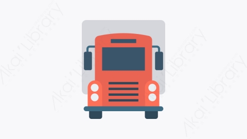 图片素材-031-送货车delivery_truck扁平卡通城市生活元素图标