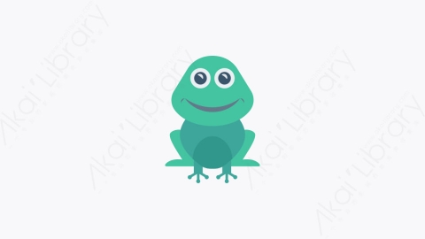 图片素材-031-青蛙frog卡通扁平动物元素图标