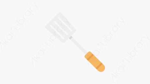 图片素材-031-开槽汤匙slotted_spoon扁平卡通烹饪元素图标