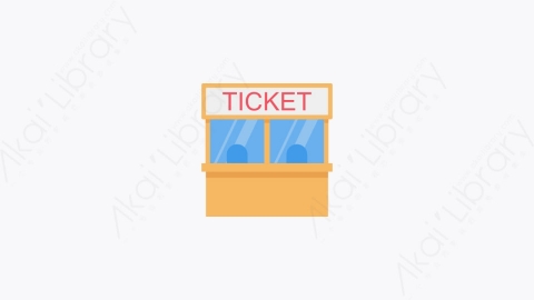 图片素材-031-票箱ticket_box扁平卡通游乐园元素图标