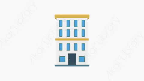 图片素材-032-公寓apartment卡通扁平城市建筑元素图标