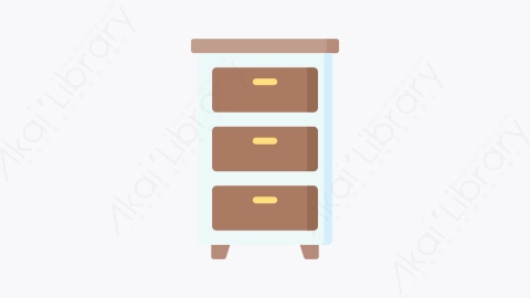 图片素材-032抽屉柜 chest of drawersMG卡通家居用品元素图标