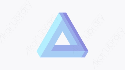 图片素材-032彭罗斯三角 penrose triangleMG卡通神圣的几何元素图标