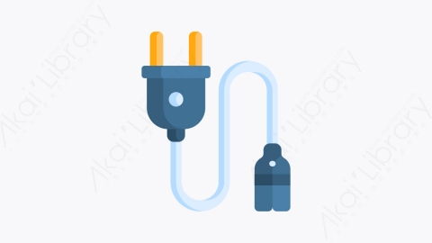 图片素材-032电源线 power cableMG卡通电视元素图标