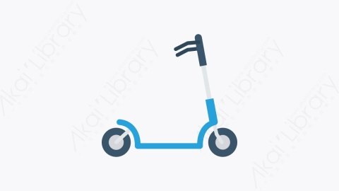 图片素材-032-滑板车scooter卡通扁平婴儿儿童玩具元素图标